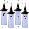 40 Inch Halloween Ghost Light Up Hanging Decor Cute Flying Ghost Party (White) 8 x 8 x 47.2 inches